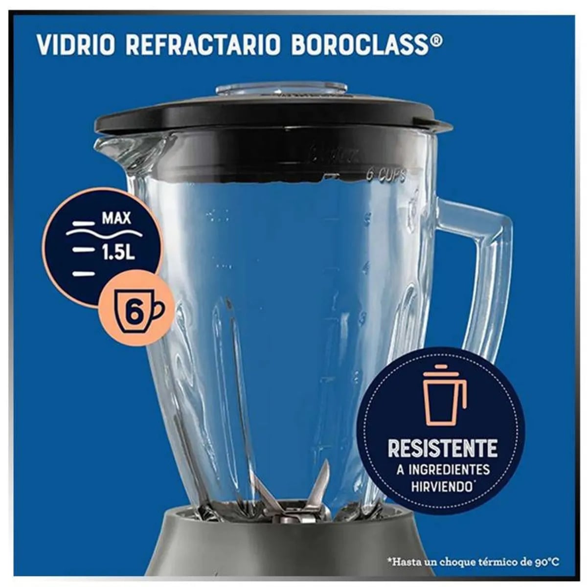 LICUADORA OSTER 1.5L CON 6 VELOCIDADES BLSTPEG-GPB - GRIS + CUCHILLA OSTER DE 4 ASPAS - 4