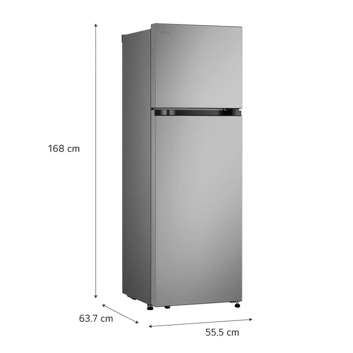 REFRIGERADORA LG 264L VT26BPY LINEAR COOLING TOP FREEZER PLATEADA - 2