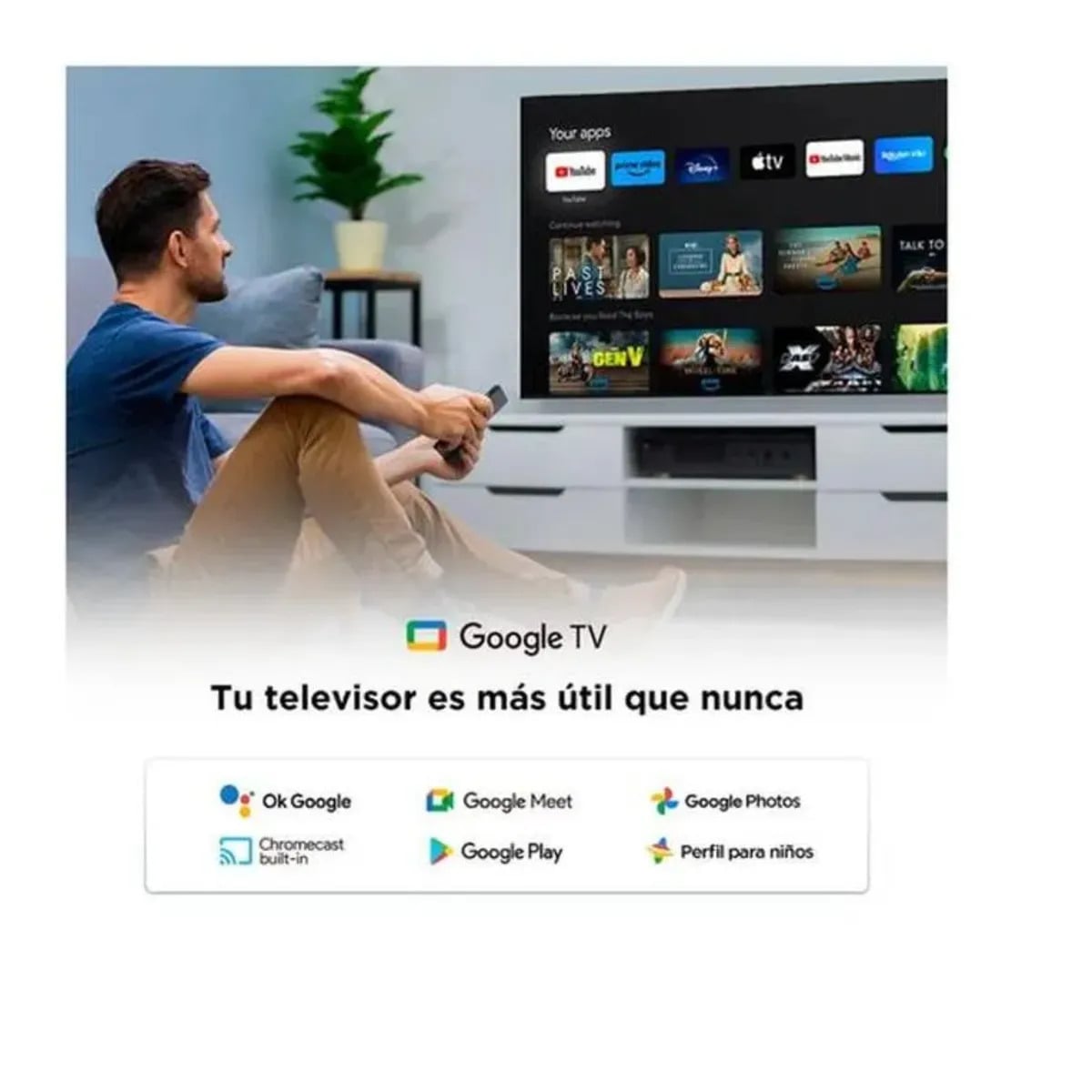 TELEVISOR TCL 50 UHD 4K SMART GOOGLE TV 50V6C + SOUNDBAR TCL - 4