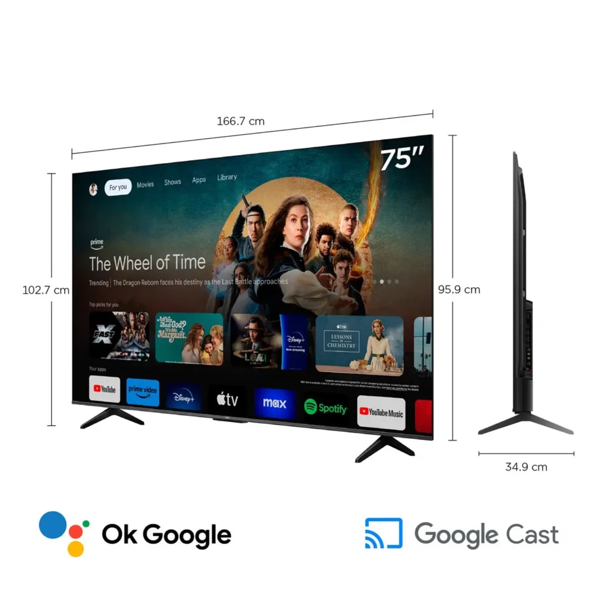 TELEVISOR TCL QLED 75 UHD 4K SMART TV 75T6C + SOUNDBAR TCL - 2
