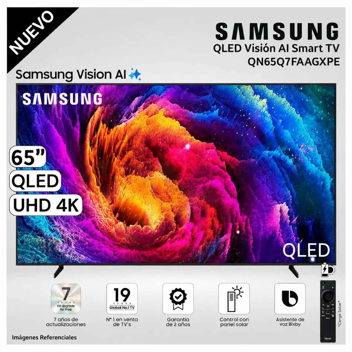TELEVISOR SAMSUNG QLED 65 VISIÓN AI SMART TV QN65Q7FAAGXPE - MODELO NUEVO - 1