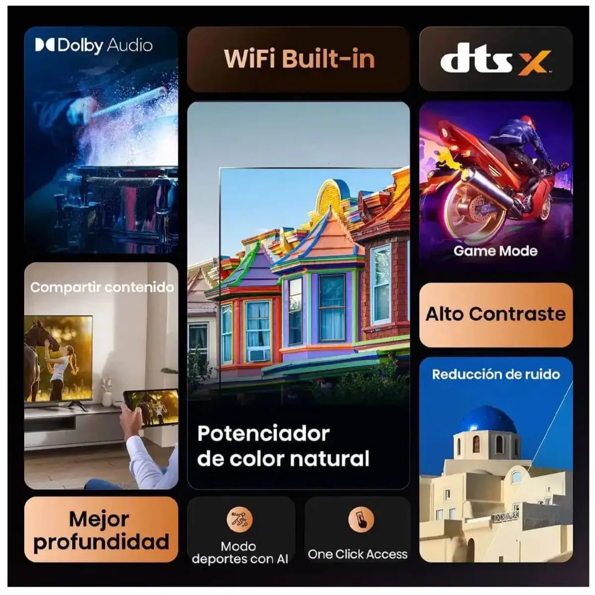 TELEVISOR HISENSE 43' FHD SMART TV VIDAA 43A4NV - 4