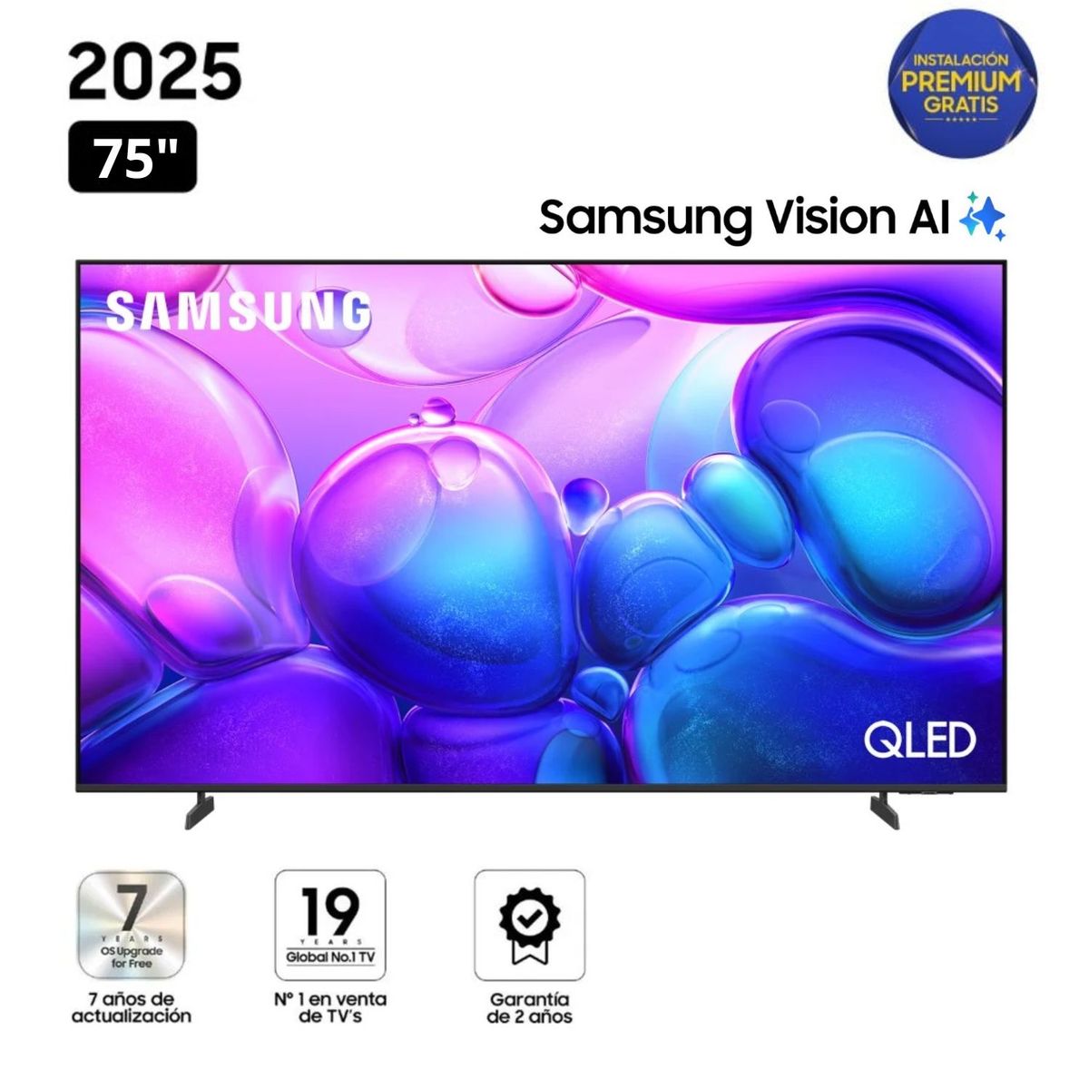 TELEVISOR SAMSUNG 75' QLED QN75Q6FAAGXPE 4K UHD TIZEN SMART TV 2025 - 1