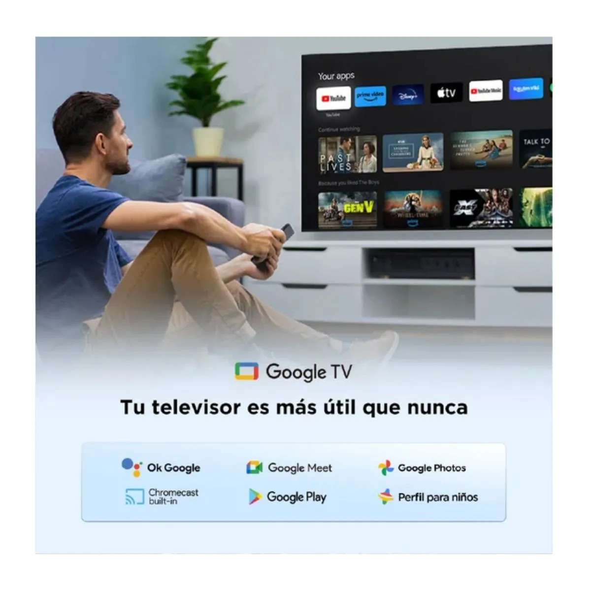 TELEVISOR 55'' TCL UHD 4K GOOGLE TV 55P6K 2025 - 4