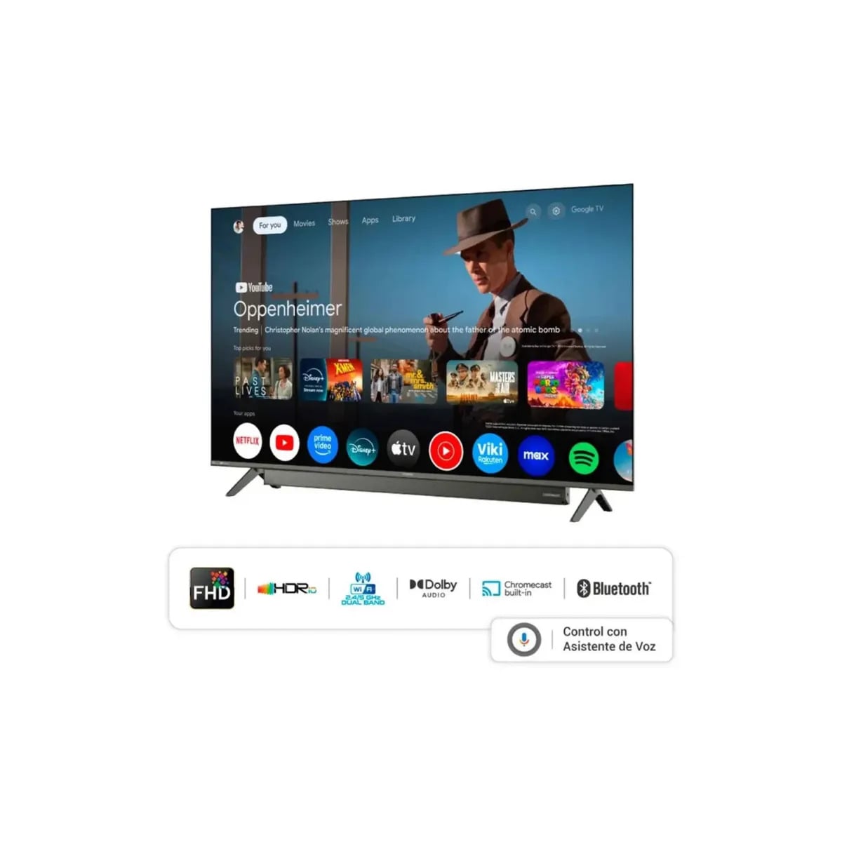 TELEVISOR HYUNDAI 50 QLED FHD GOOGLE TV HYLED5029QFG + RACK + ANTENA - 3