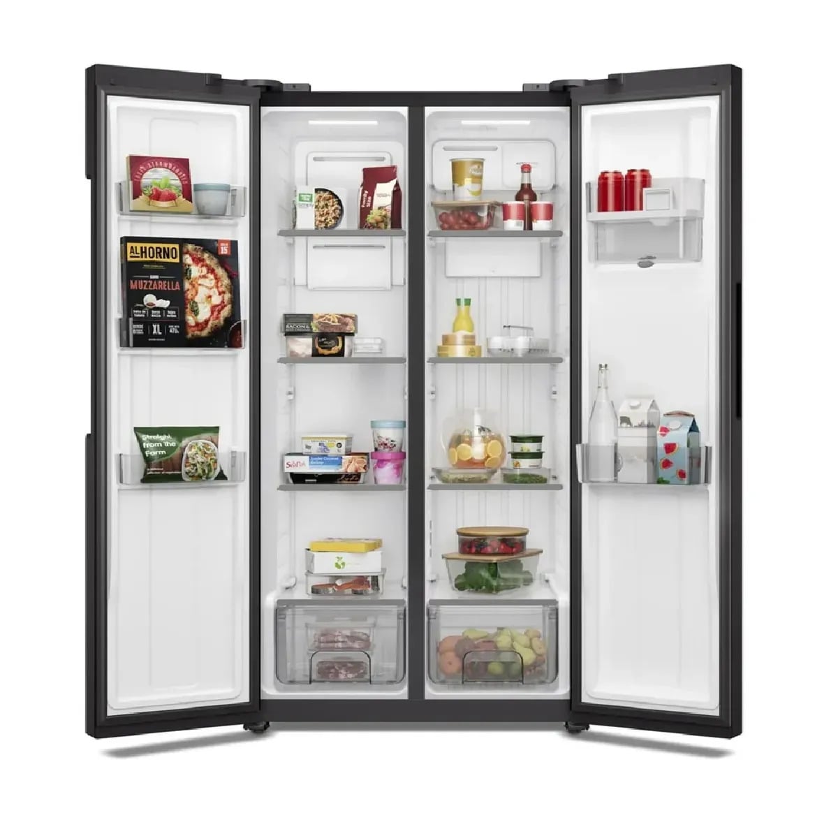 REFRIGERADORA ELECTROLUX SIDE BY SIDE 419L NEGRO ERS45F2P5EB + MICROONDAS 20 L - 4