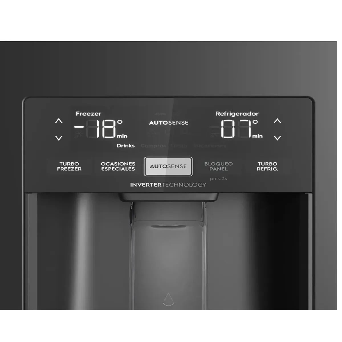 REFRIGERADORA ELECTROLUX SIDE BY SIDE 419L NEGRO ERS45F2P5EB + MICROONDAS 20 L - 7