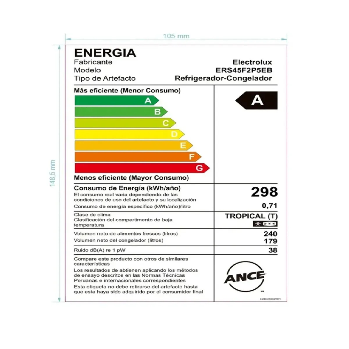 REFRIGERADORA ELECTROLUX SIDE BY SIDE 419L NEGRO ERS45F2P5EB + MICROONDAS 20 L - 8