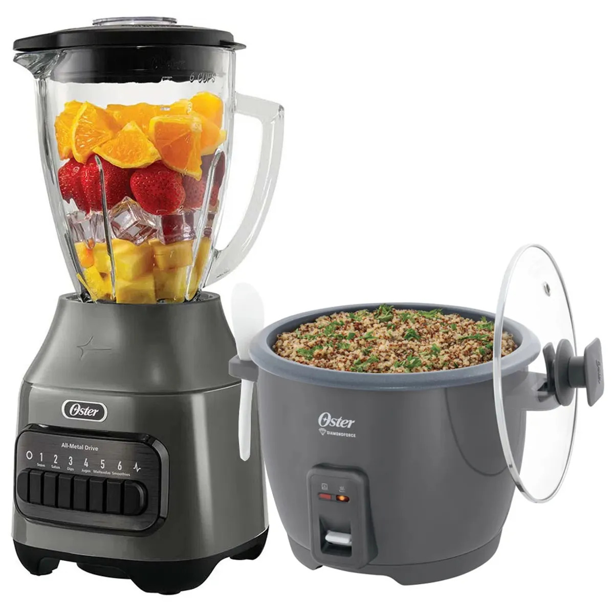 COMBO OSTER LICUADORA 1.5 LITROS BLSTPEG-GPB + OLLA ARROCERA DE 1.8 L CKSTRCB10DFSKE - 2