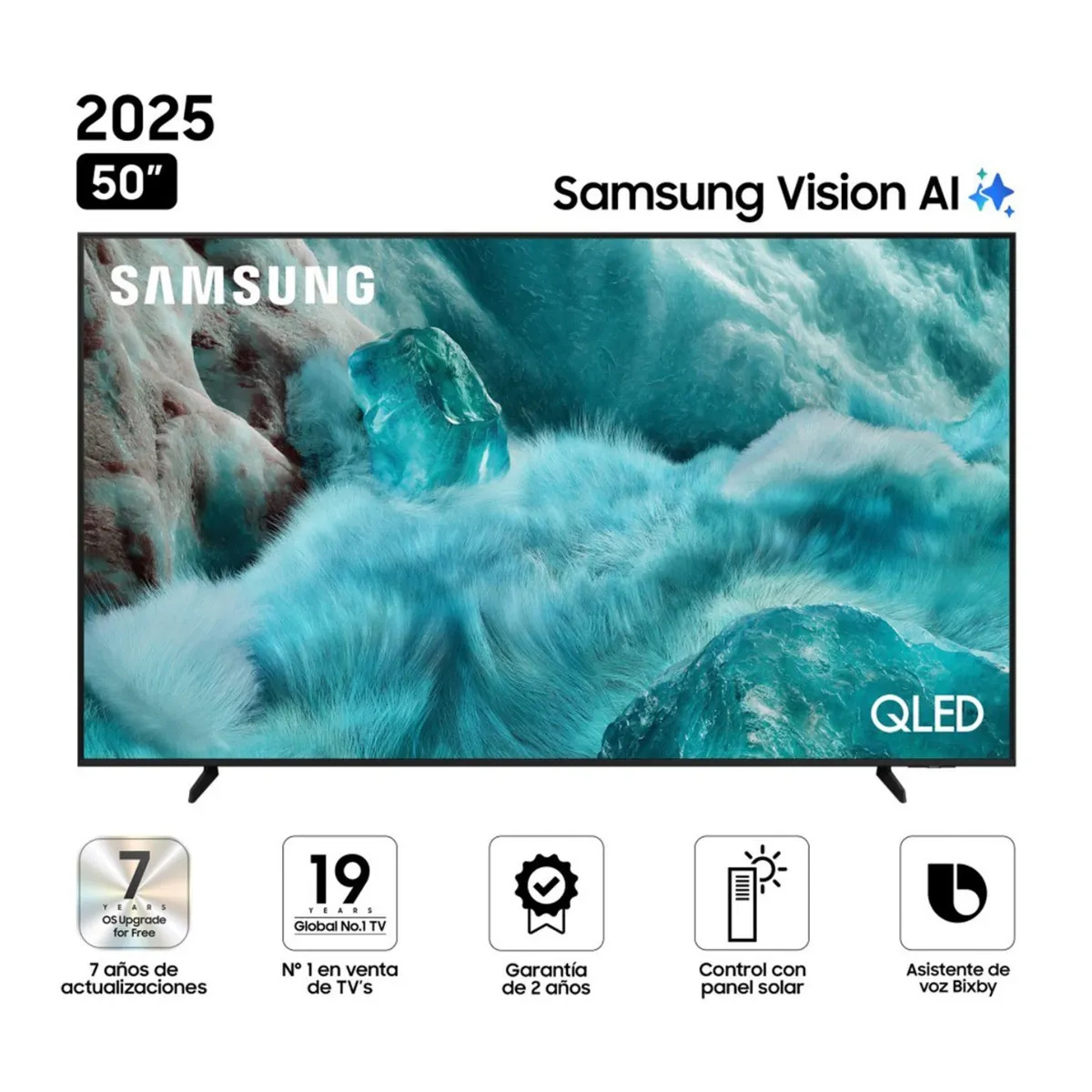 TELEVISOR SAMSUNG QLED TIZEN OS SMART TV 50 4K 50Q7F - NUEVO - 1