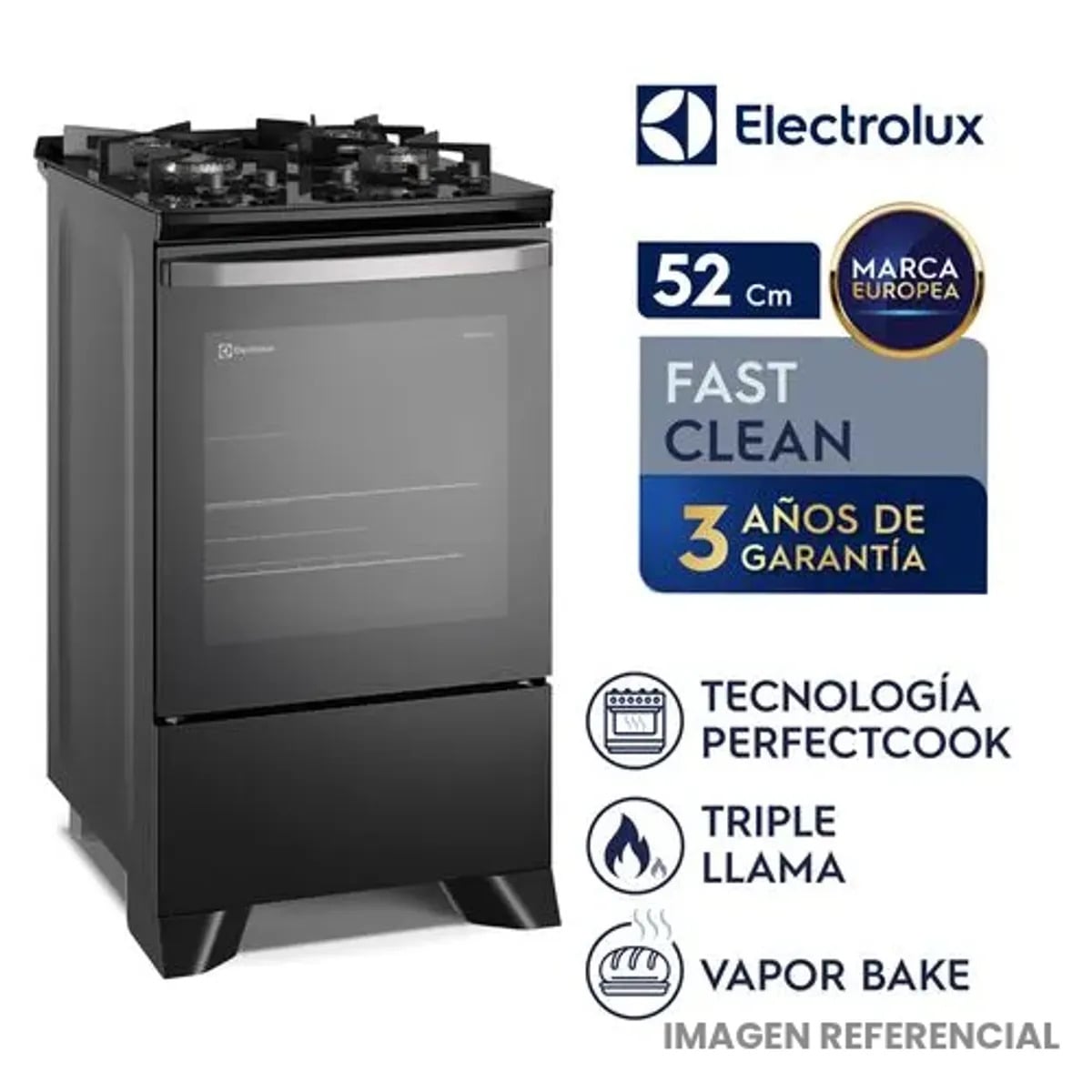 COCINA A GAS ELECTROLUX DE 4 HORNILLAS FE4GP - 1