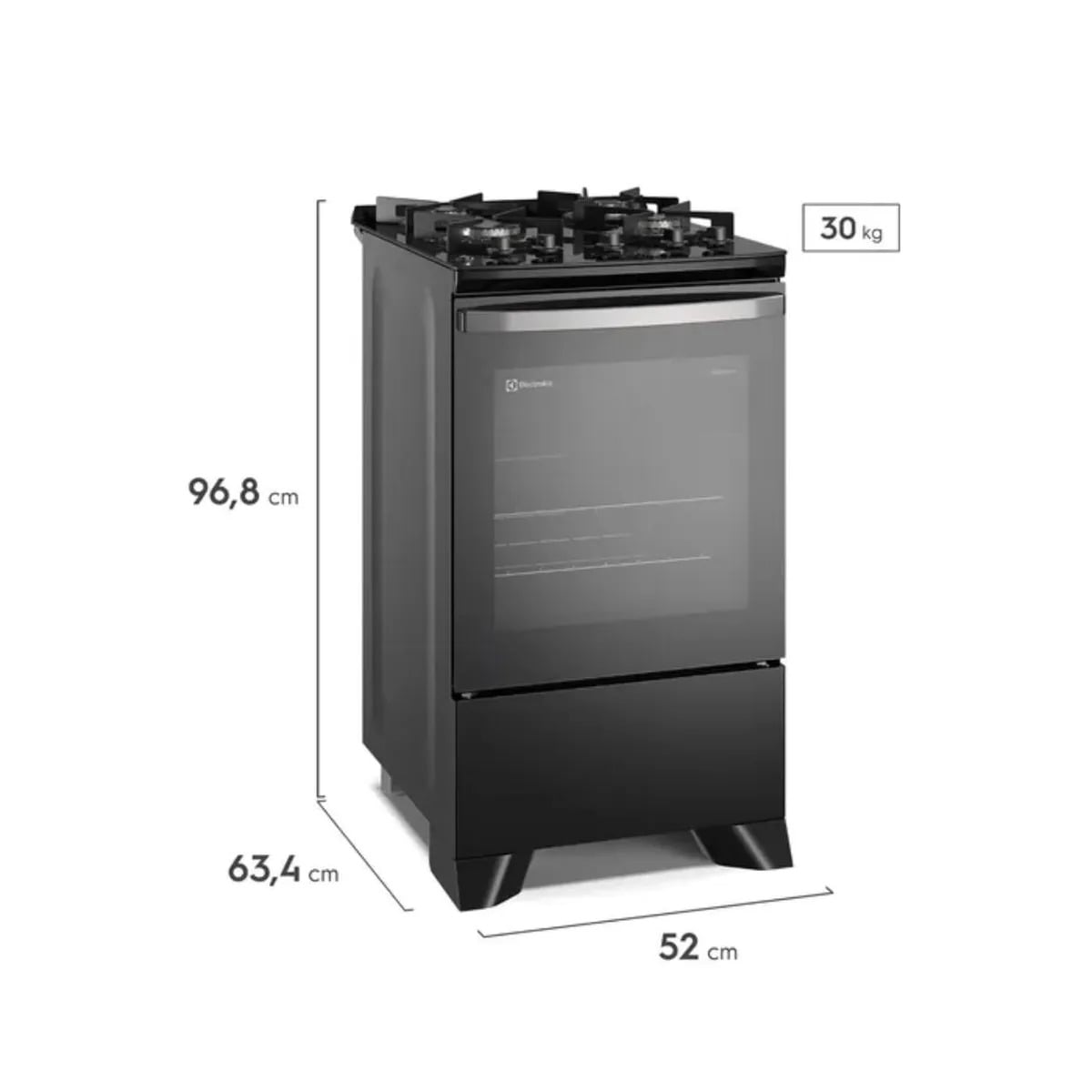 COCINA A GAS ELECTROLUX DE 4 HORNILLAS FE4GP - 2
