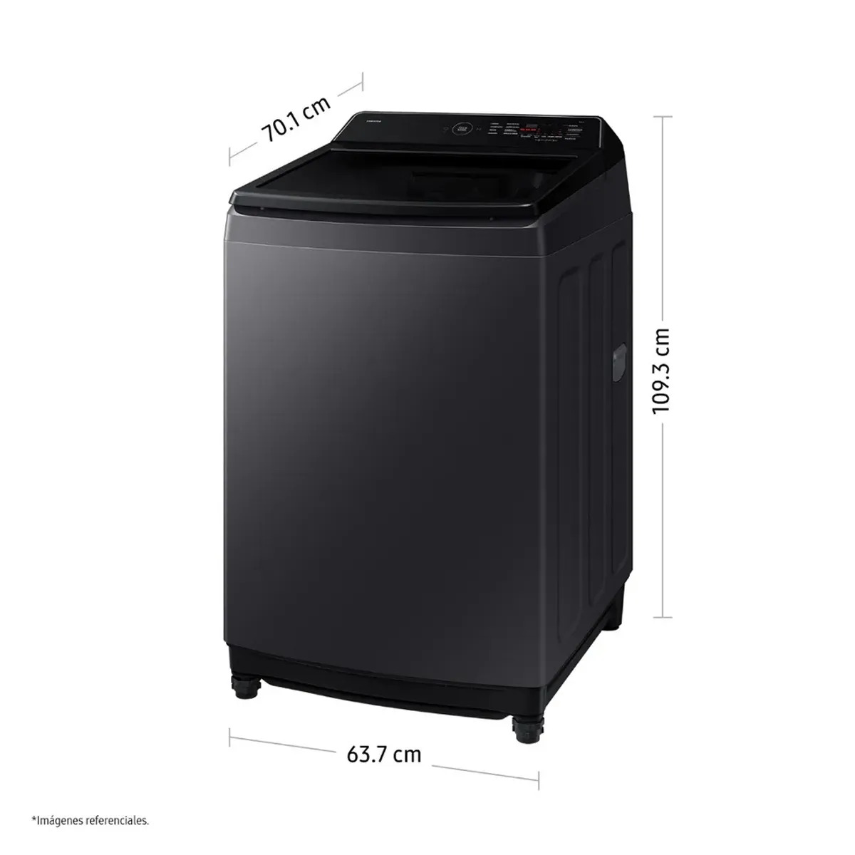 LAVADORA ECOBUBBLE 19KG GRIS GRAFITO SAMSUNG WA40F19E7CPE - 2