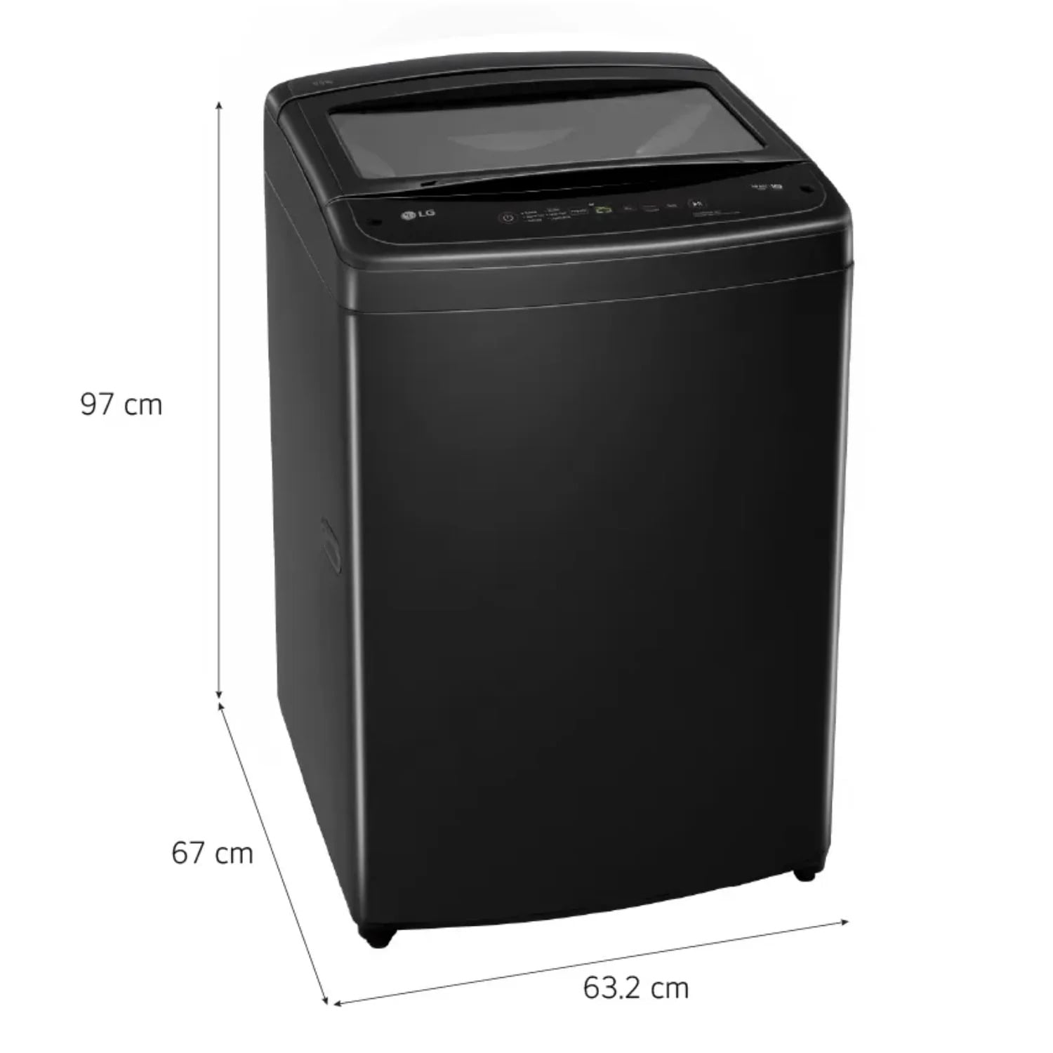 LAVADORA LG 17KG SMART INVERTER TURBODRUM WT17BOVTB NEGRO ONYX - 2