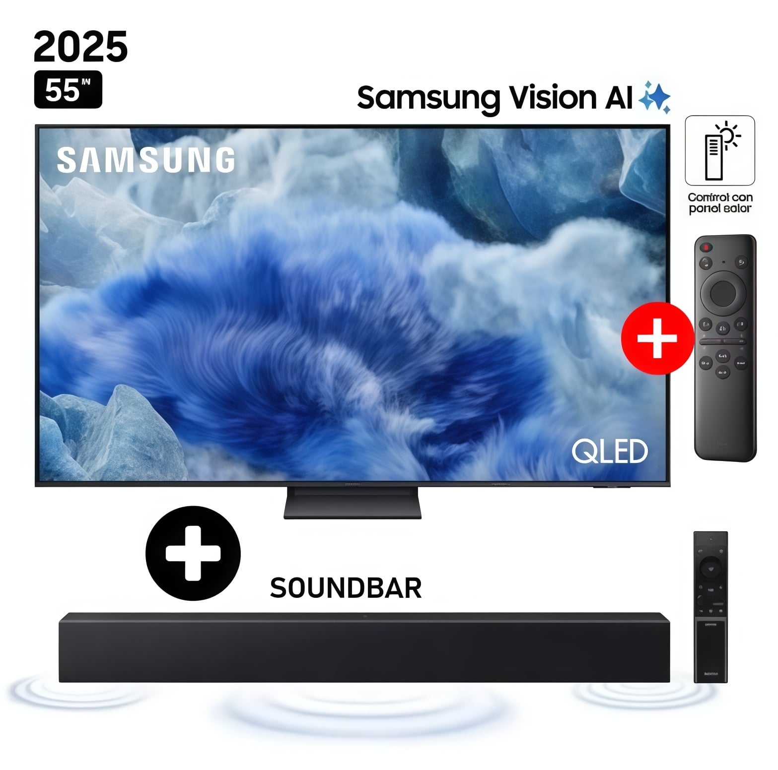 TELEVISOR SAMSUNG QLED 55 VISIÓN AI SMART TV QN55Q8F + SOUNDBAR HW-B400F - 1