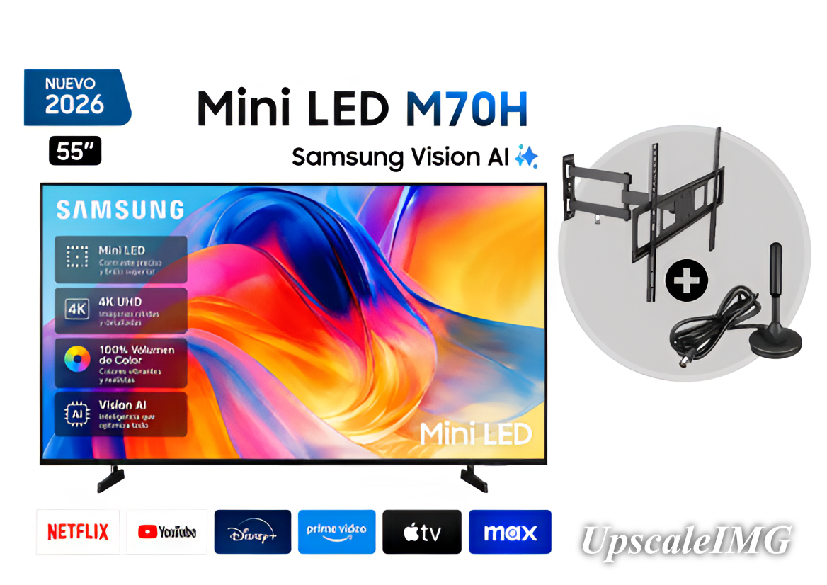 TELEVISOR SAMSUNG 55'' MINI LED M70H VISION AI SMART TV 2026 + ANTENA DIGITAL - 1