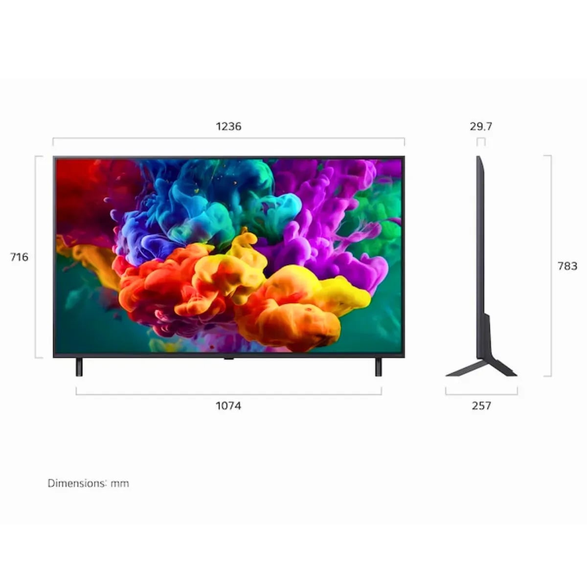 TELEVISOR LG SMART TV 55 MINILED QNED UHD 4K 55QNED65BSA + RACK + ANTENA DIGITAL - 2