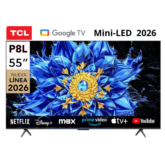 TELEVISOR TCL 55” QLED PREMIUM 4K MODELO 55P8L GOOGLE TV - 1