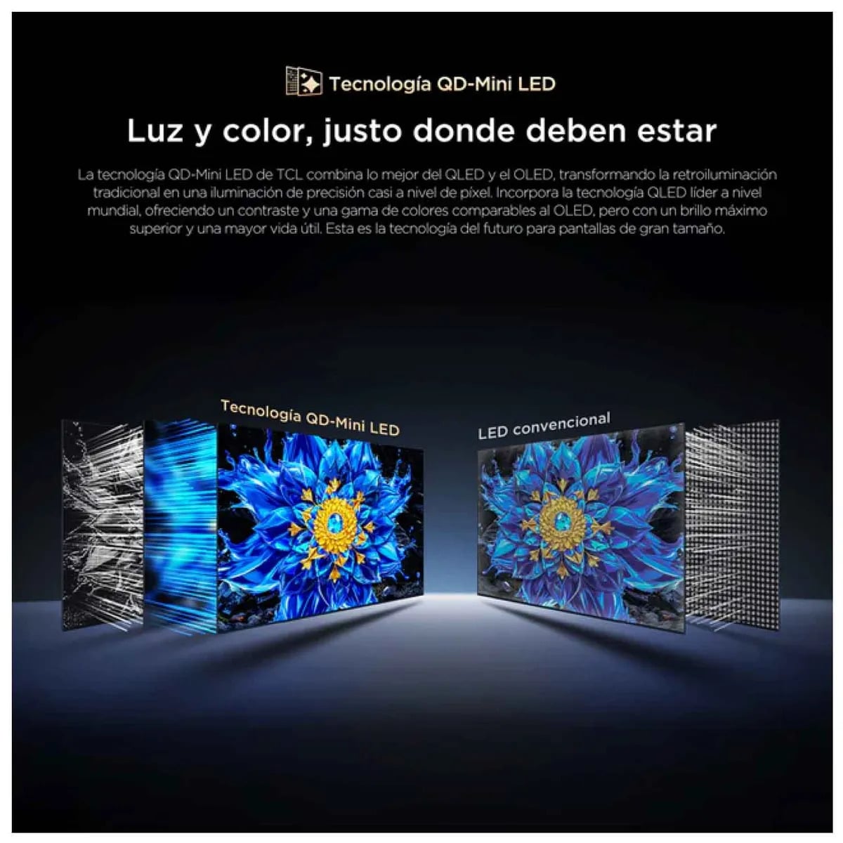 TELEVISOR TCL 55” QLED PREMIUM 4K MODELO 55P8L GOOGLE TV - 3