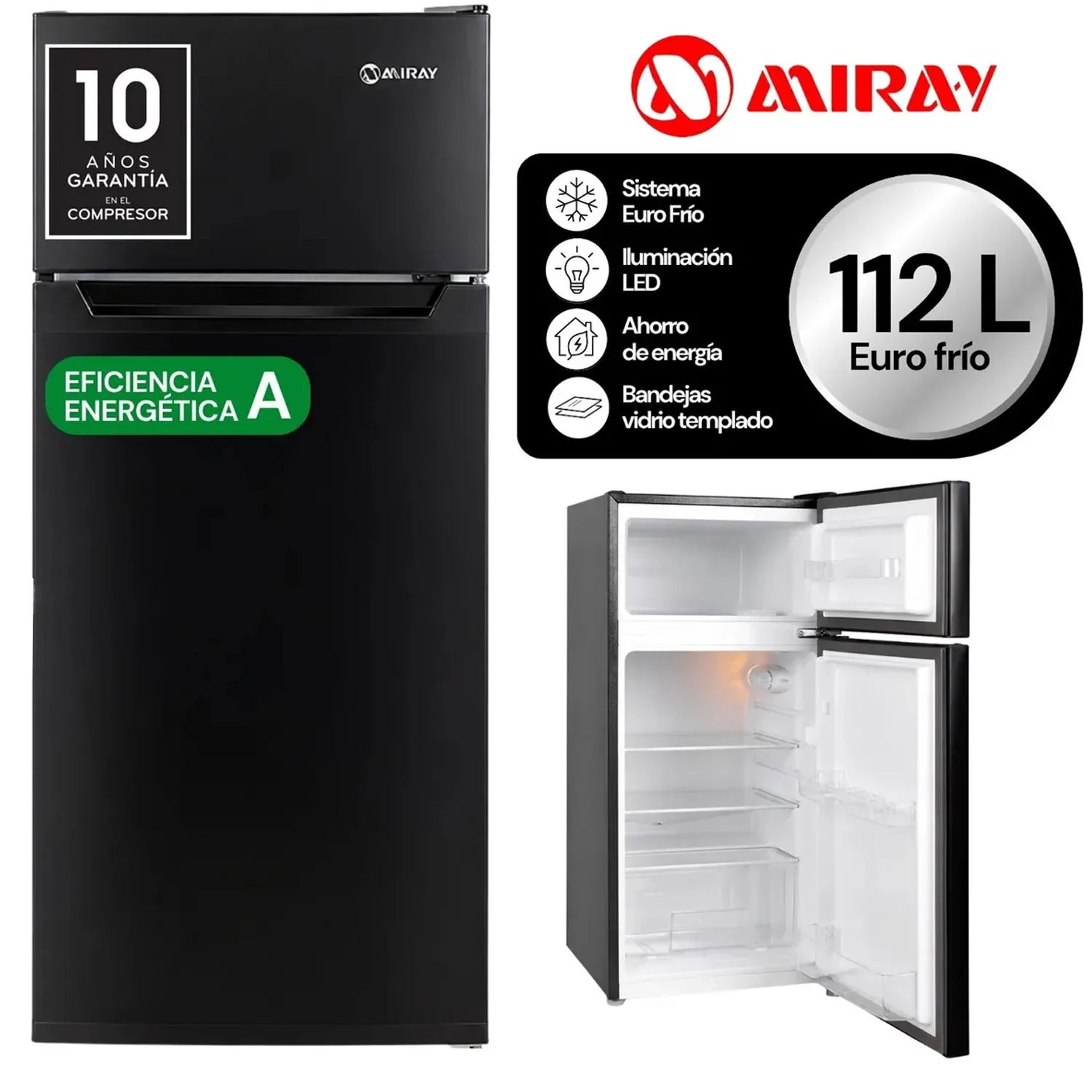 REFRIGERADORA MIRAY RM-114H EURO FRÍO 112 L - 1