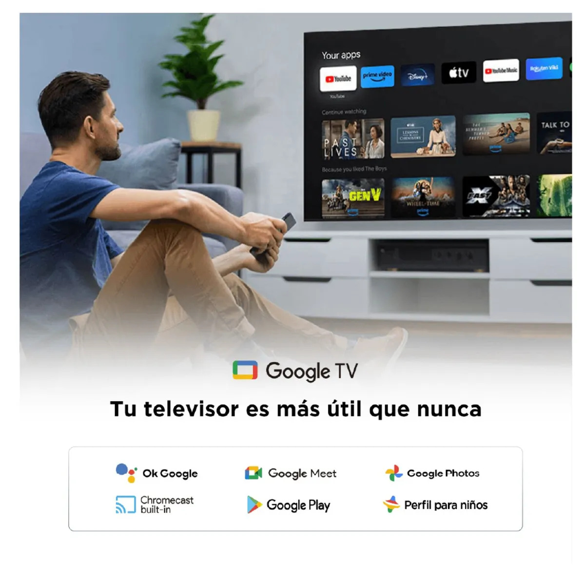 TELEVISOR TCL 55 LED SMART UHD 4K GOOGLE TV 55V6C - 7