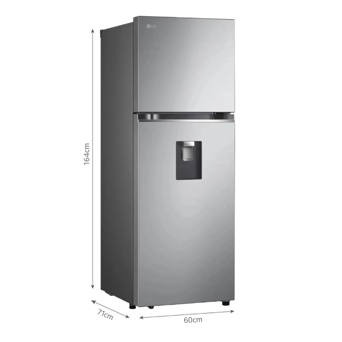 REFRIGERADORA LG GT33WPP 334L DOOR COOLING TOP FREEZER PLATEADA - 2