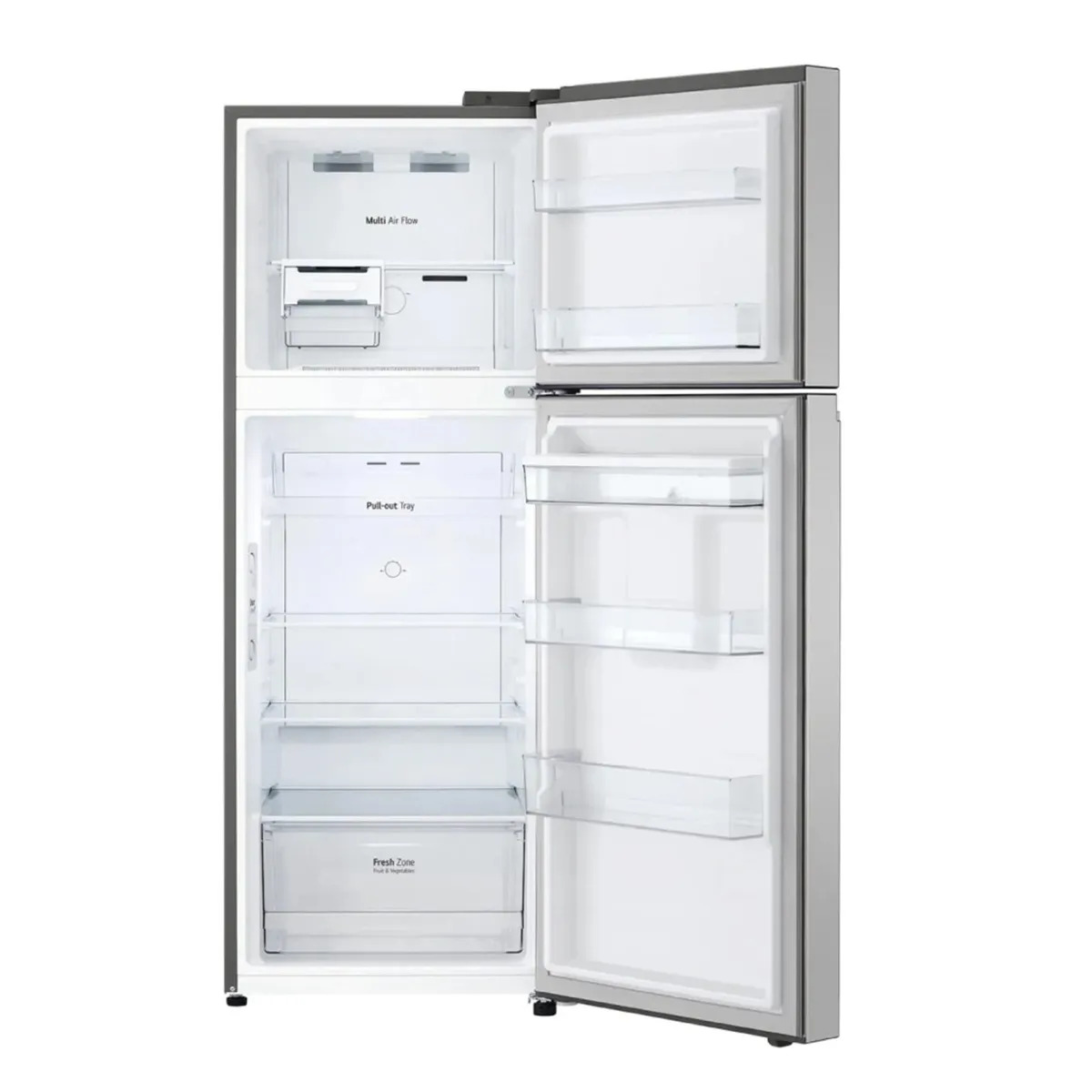 REFRIGERADORA LG GT33WPP 334L DOOR COOLING TOP FREEZER PLATEADA - 4