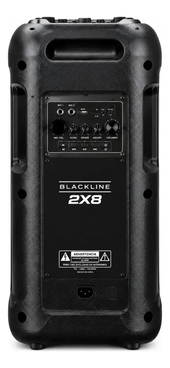 PARLANTE BLACKLINE 2X8 BT FM USB S. ESPACIAL TWS PARTY BOOM - 2