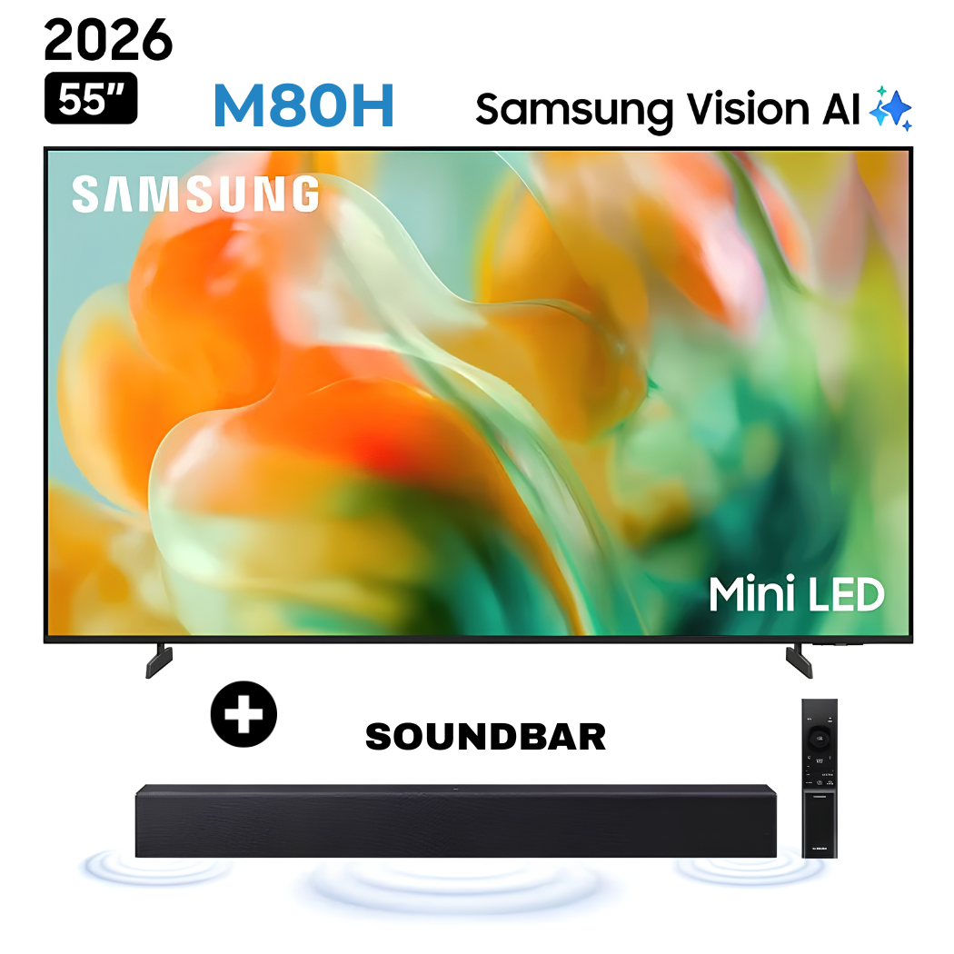 TELEVISOR SAMSUNG 55 MINI LED M80H VISION AI SMART TV 2026 + SOUNDBAR - 1