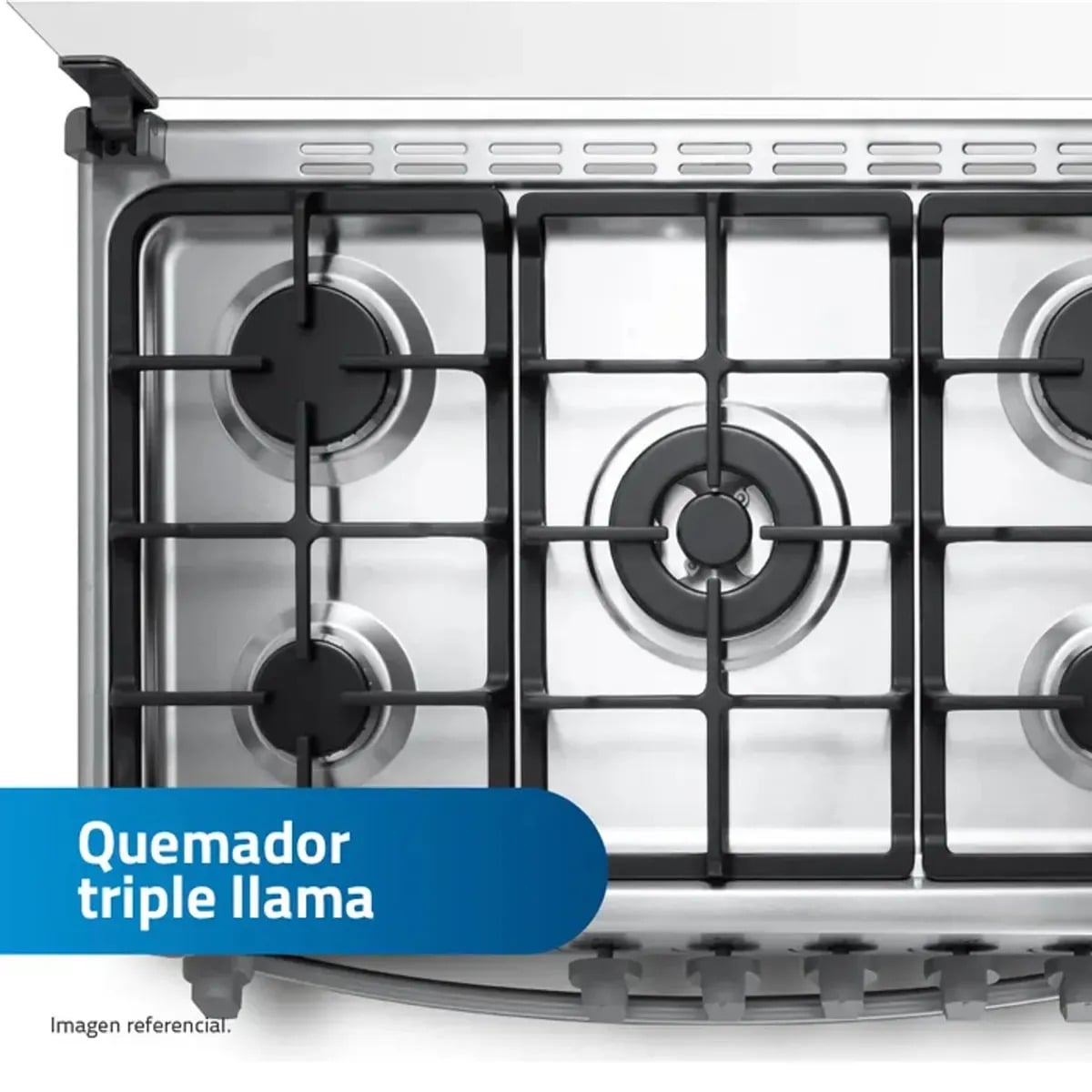 COCINA A GAS INDURAMA 5 QUEMADORES CANTABRIA QZ CROMA - 3