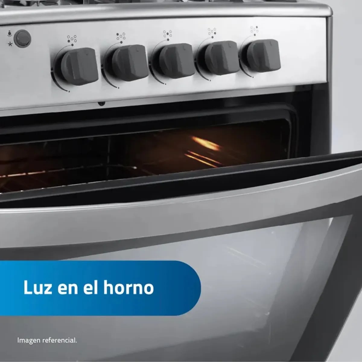 COCINA A GAS INDURAMA 5 QUEMADORES CANTABRIA QZ CROMA - 5