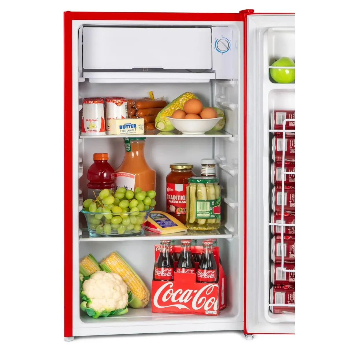 FRIGOBAR NOSTALGIA 90 LT COCA COLA CKRF32CRWC-R ROJO + 6 LATAS DE COCA-COLA - 2