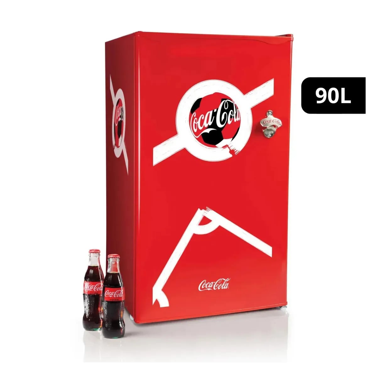 FRIGOBAR NOSTALGIA 90 LT COCA COLA CKRF32CRWC-R ROJO - 1