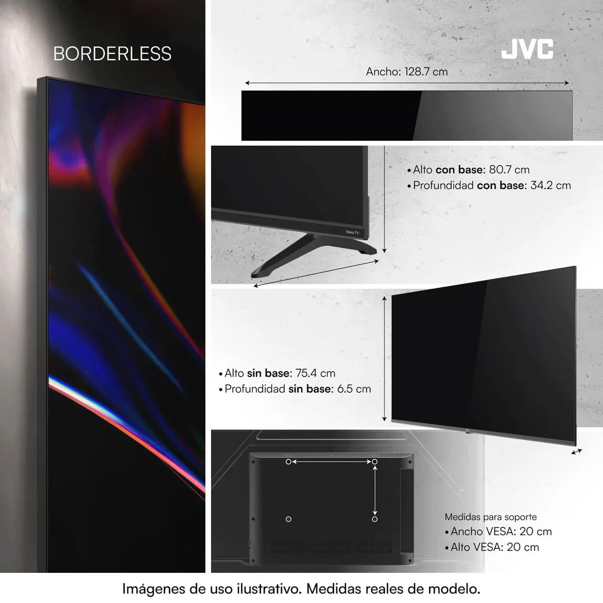 TELEVISOR JVC 58'' QLED 4K UHD ROKU TV - 3