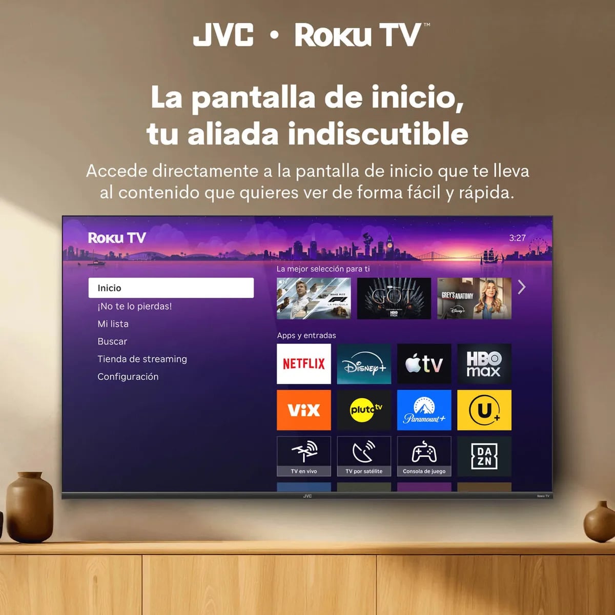 TELEVISOR JVC 58'' QLED 4K UHD ROKU TV - 5
