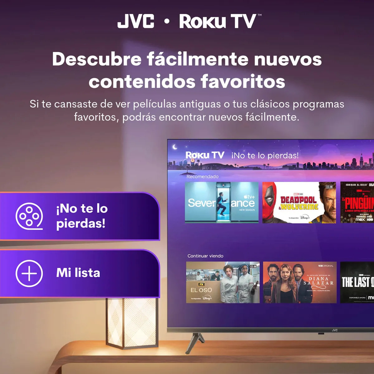 TELEVISOR JVC 58'' QLED 4K UHD ROKU TV - 6