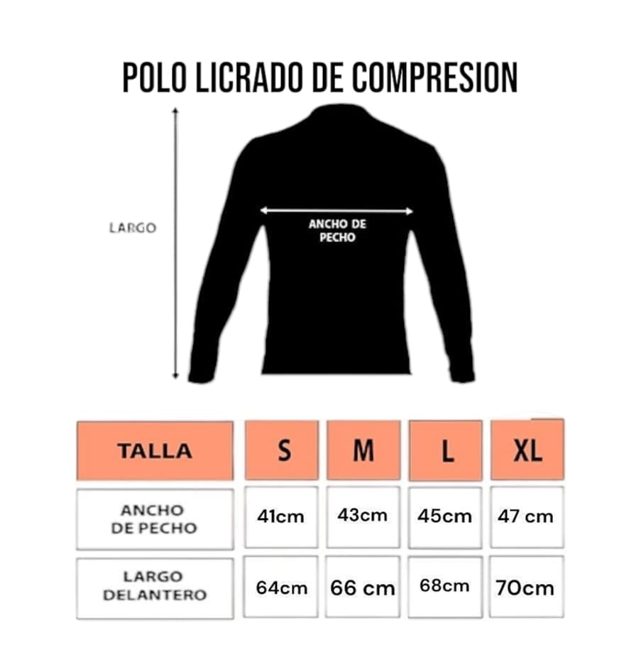 POLO LICRADO DEPORTIVO DE COMPRESIÓN MANGA  LARGA  M - 2