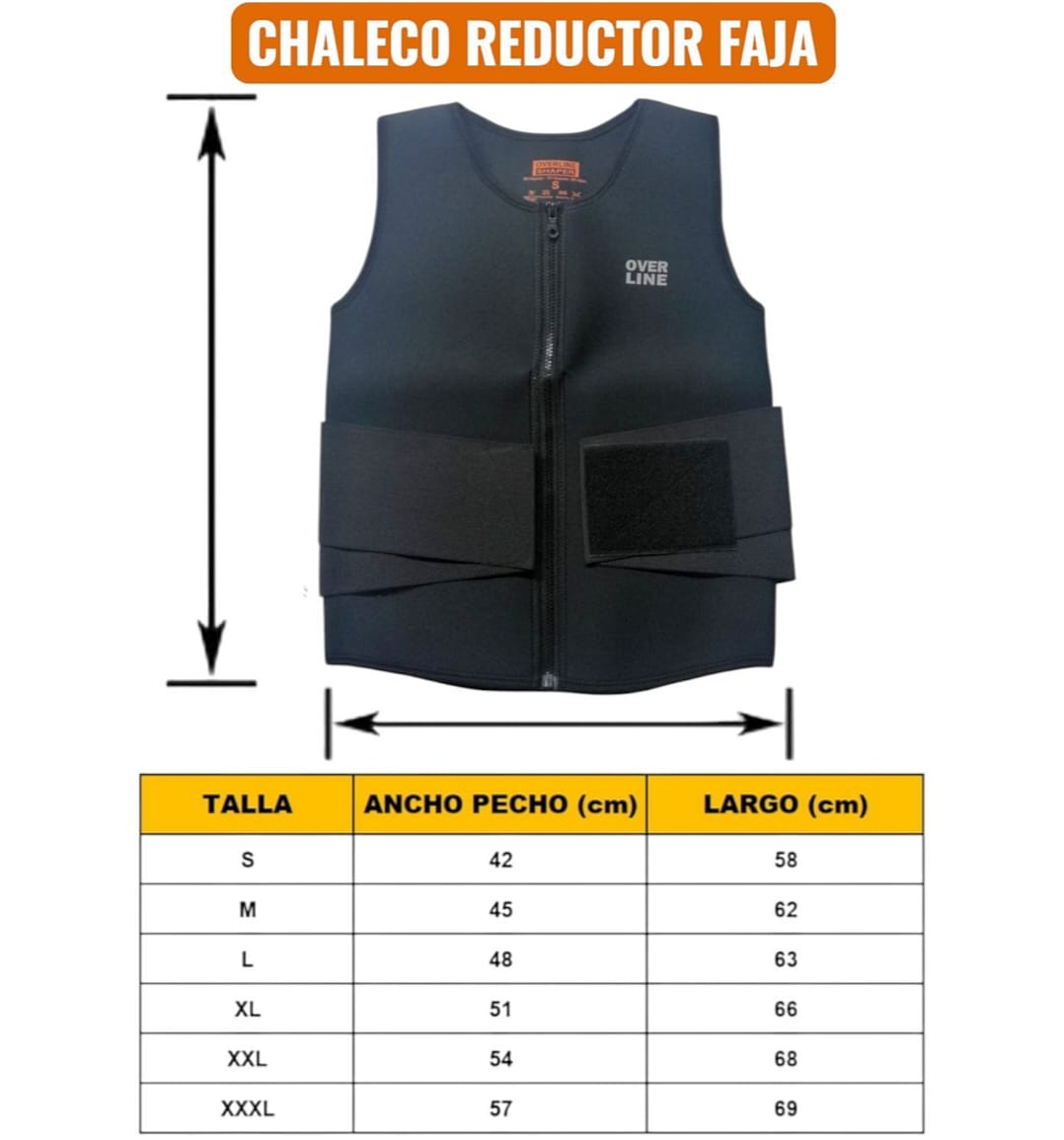 CHALECO TERMO REDUCTOR FAJA HOMBRE XL - 2