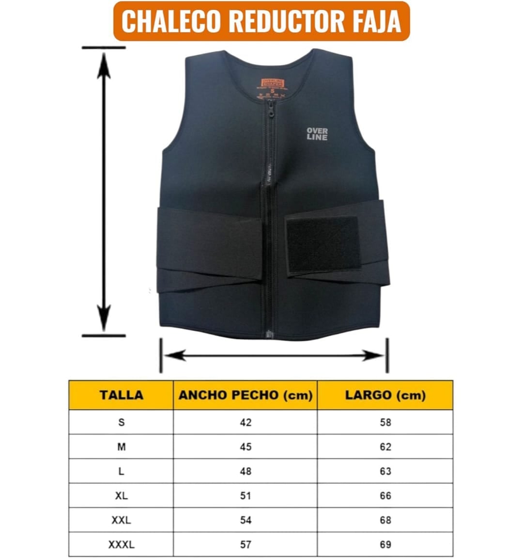 CHALECO TERMO REDUCTOR FAJA HOMBRE 3XL - 2