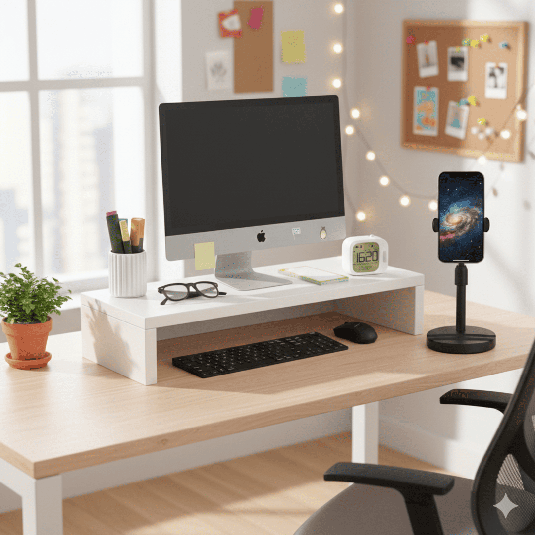 SOPORTE PARA CELULAR DE ESCRITORIO - ALTURA AJUSTABLE ERGONÓMICO - 1