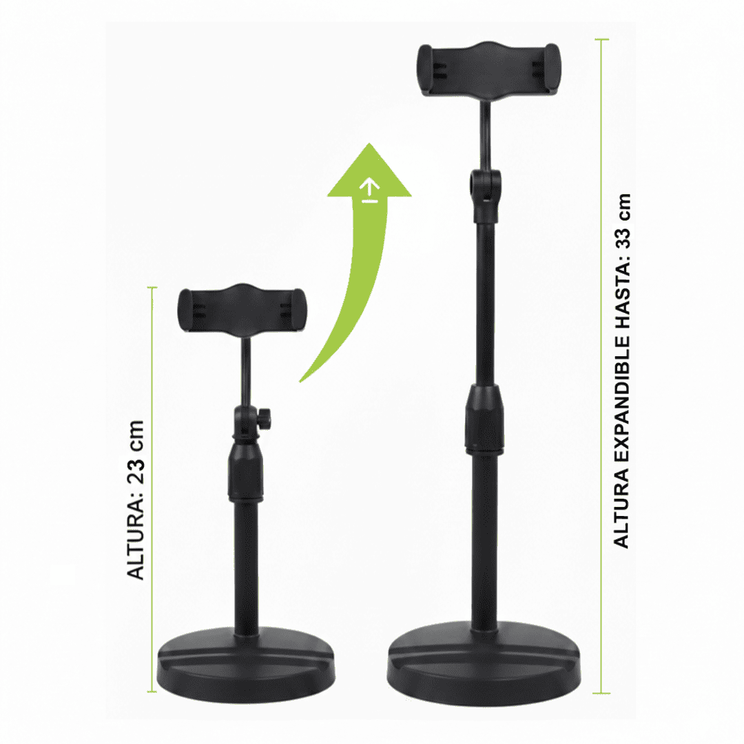 SOPORTE PARA CELULAR DE ESCRITORIO - ALTURA AJUSTABLE ERGONÓMICO - 4