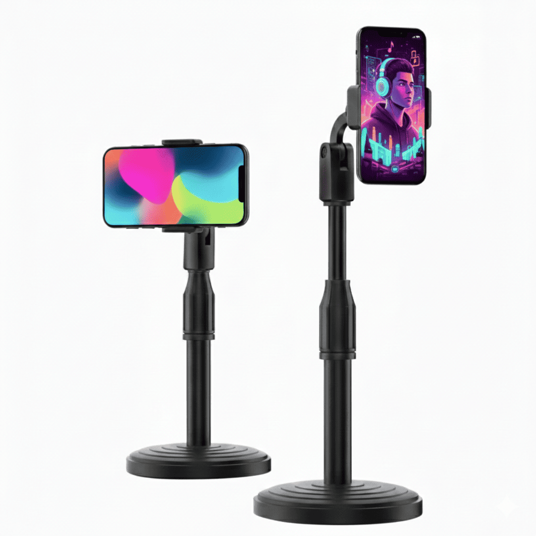 SOPORTE PARA CELULAR DE ESCRITORIO - ALTURA AJUSTABLE ERGONÓMICO - 6