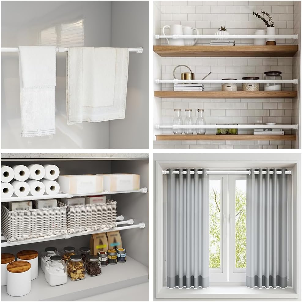 BARRA DE TENSIÓN MULTIUSOS X 2 - AJUSTABLE EXTENSIBLE 70 CM A 120 CM - 2