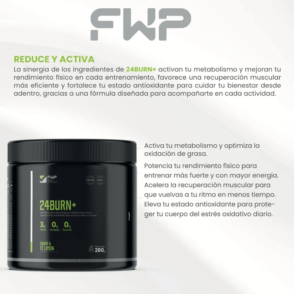 QUEMADOR DE GRASA EN POLVO 24BURN+ BY FWP - 3