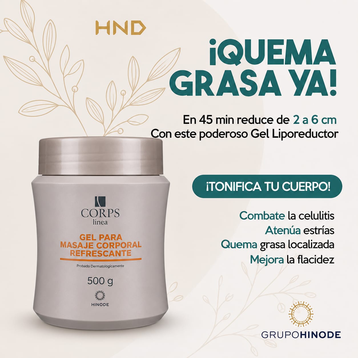 GEL REDUCTOR CORPS 500GR - 1