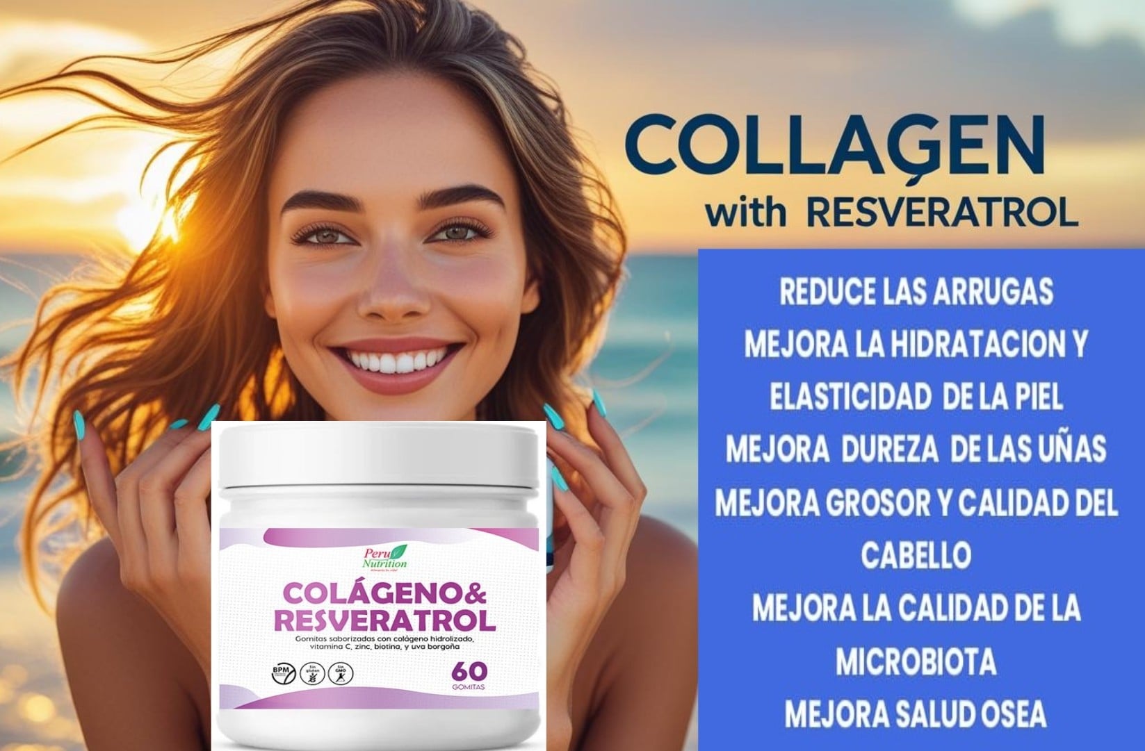 COLÁGENO Y RESVERATROL EN GOMITAS BY PERU NUTRITION - 1