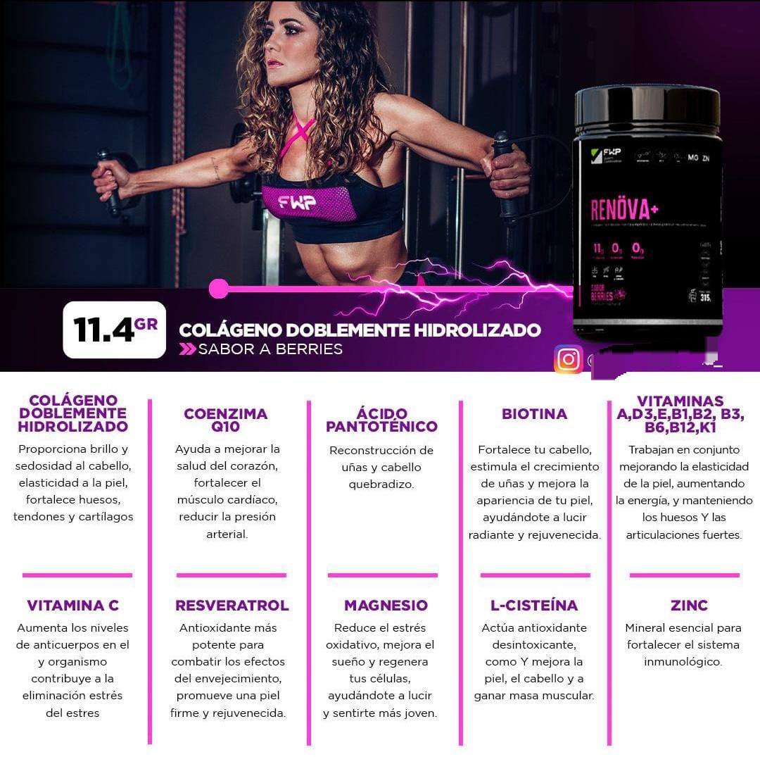 RENÖVA COLÁGENO CON BIOPEPTIDOS ACTIVOS - DOSIS DIARIA DE JUVENTUD- FWD - 1