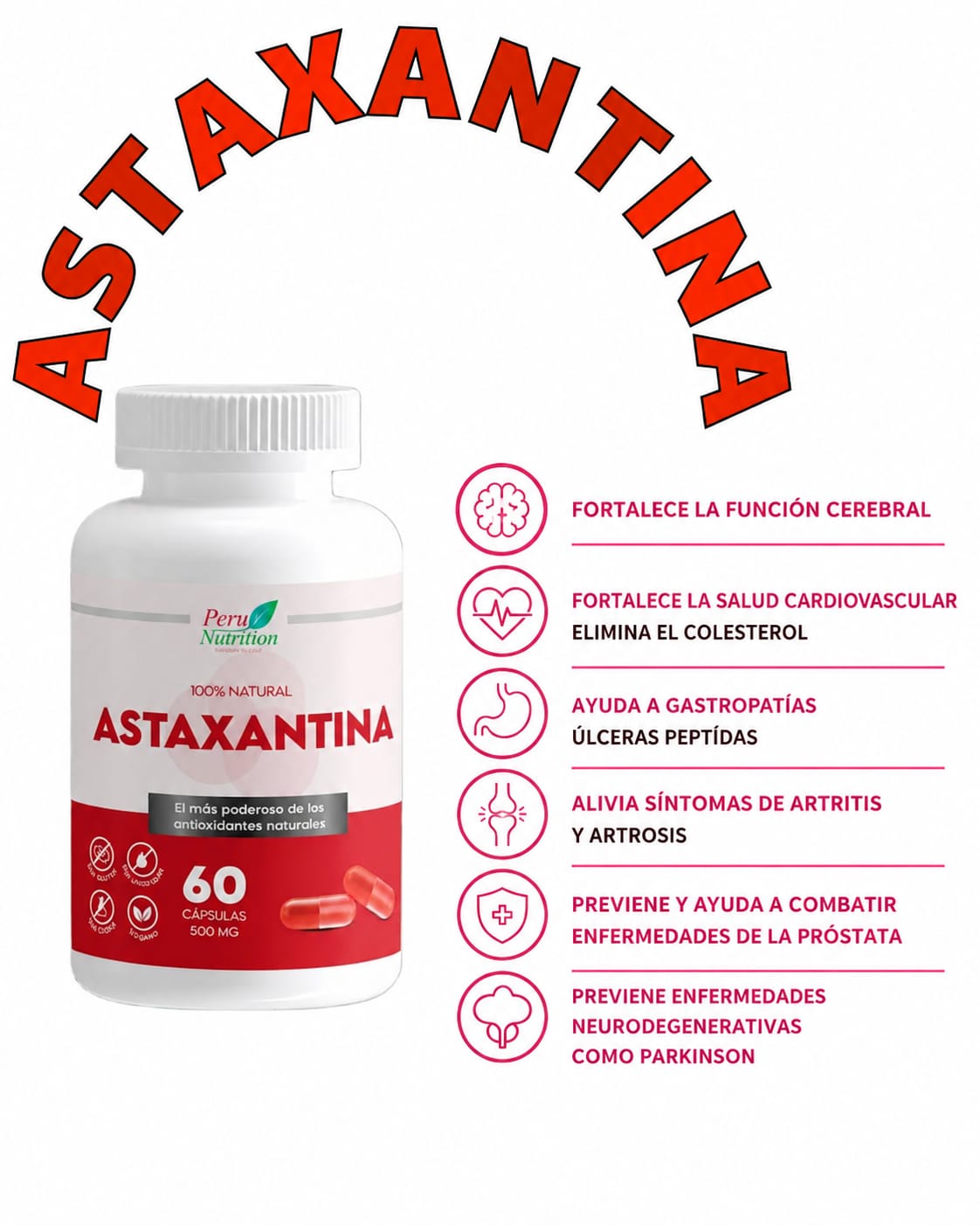 ASTAXANTINA - ANTIOXIDANTE # 1 EN EL MUNDO - 1