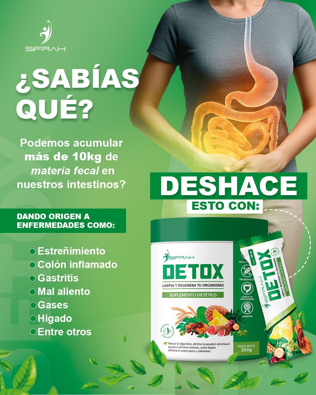 DETOX - 100% NATURAL, DESINTOXICA, REGENERA Y ADELGAZA - 30 SACHET - 7