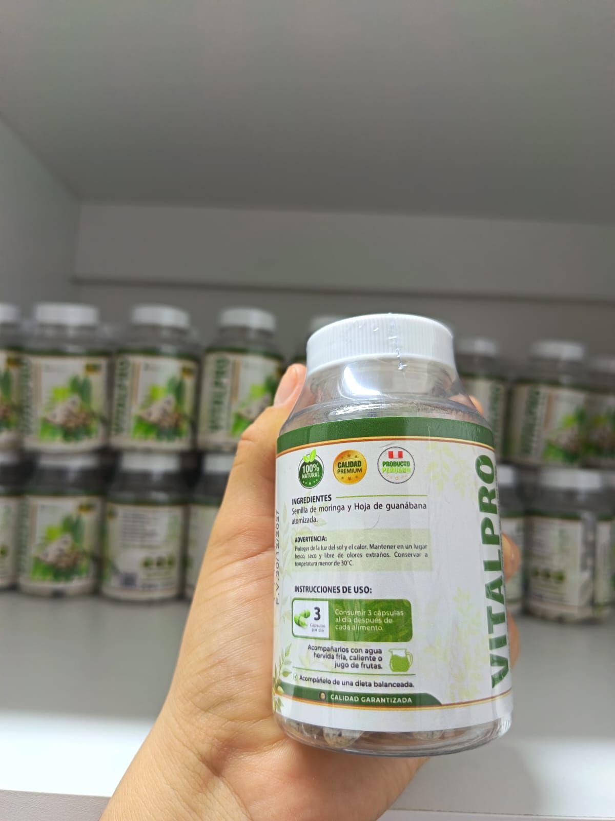 VITALPRO - SEMILLAS DE MORINGA CON HOJA DE GUANABANA - POTENTE ANTIOXIDANTE (100 CAP) - 6
